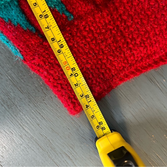 Handmade Holiday Knitted Sweater - Red & Green | Unisex Size 10 - Picture 7 of 8